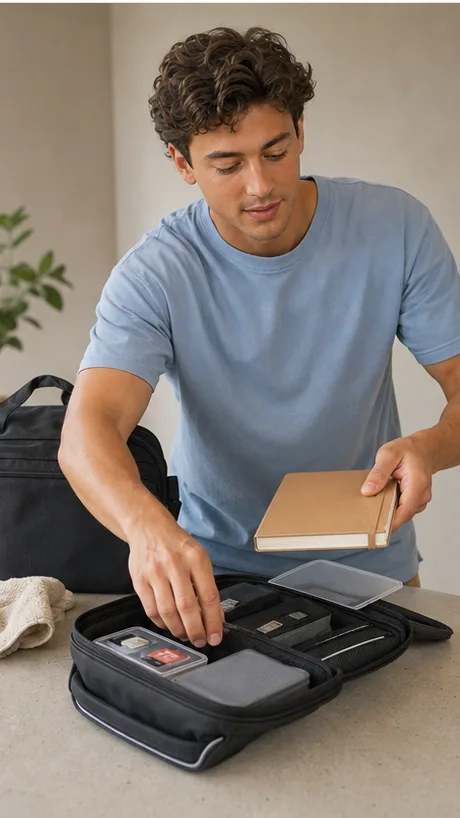 Creator organising a finished brand-content delivery