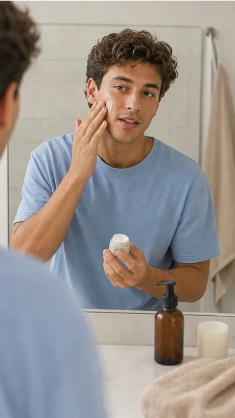 Creator filming a product routine
